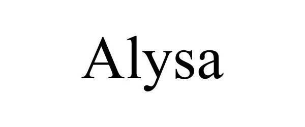 Trademark Logo ALYSA