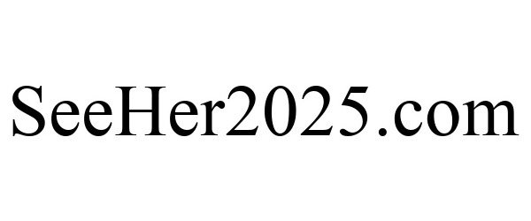 Trademark Logo SEEHER2025.COM
