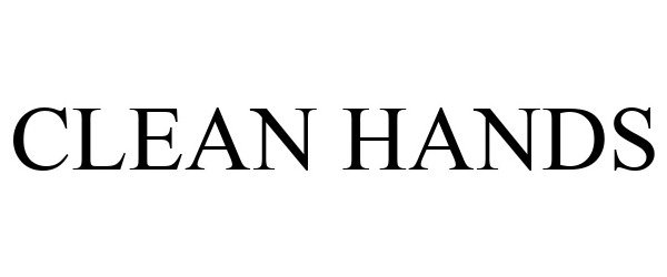 Trademark Logo CLEAN HANDS