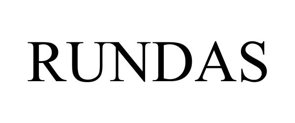 Trademark Logo RUNDAS