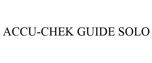 Trademark Logo ACCU-CHEK GUIDE SOLO
