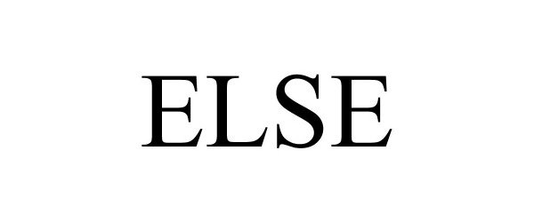 Trademark Logo ELSE