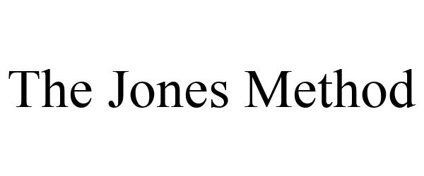  THE JONES METHOD