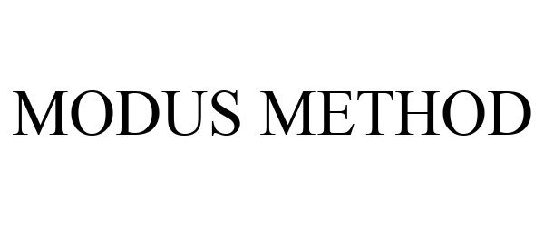 Trademark Logo MODUS METHOD