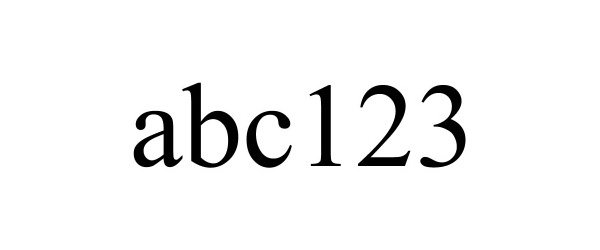 Trademark Logo ABC123