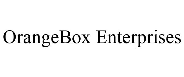 Trademark Logo ORANGEBOX ENTERPRISES