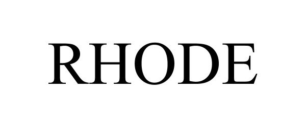 Trademark Logo RHODE