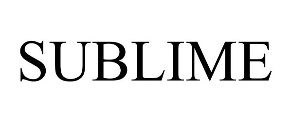 Trademark Logo SUBLIME