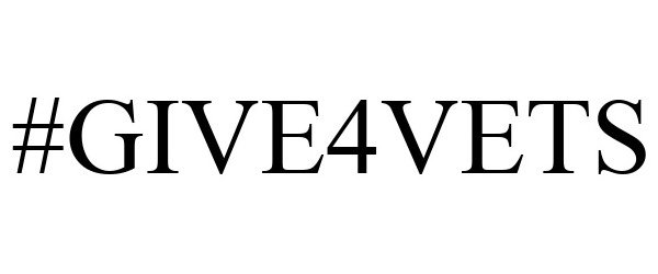 Trademark Logo #GIVE4VETS