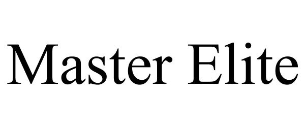 Trademark Logo MASTER ELITE