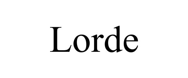 Trademark Logo LORDE
