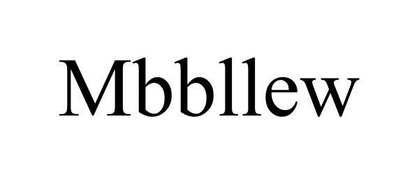 Trademark Logo MBBLLEW