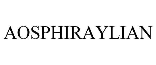 Trademark Logo AOSPHIRAYLIAN