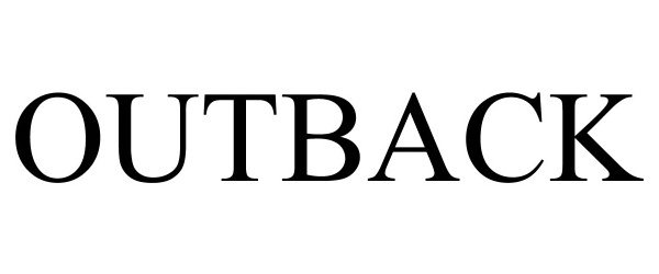 Trademark Logo OUTBACK