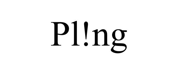 Trademark Logo PL!NG