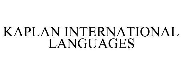  KAPLAN INTERNATIONAL LANGUAGES