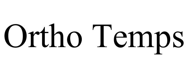 Trademark Logo ORTHO TEMPS
