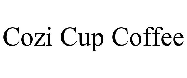Trademark Logo COZI CUP COFFEE