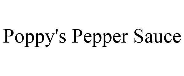  POPPY'S PEPPER SAUCE