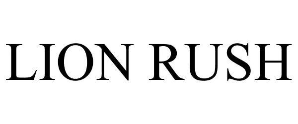 Trademark Logo LION RUSH