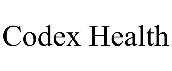 Trademark Logo CODEX HEALTH