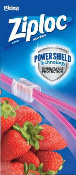  SC JOHNSON A FAMILY COMPANY ZIPLOC BRAND SLIDER BAGS POWER SHIELD TECHNOLOGY UNBEATABLE PROTECTION