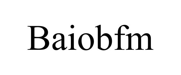 Trademark Logo BAIOBFM
