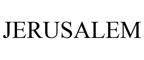 Trademark Logo JERUSALEM