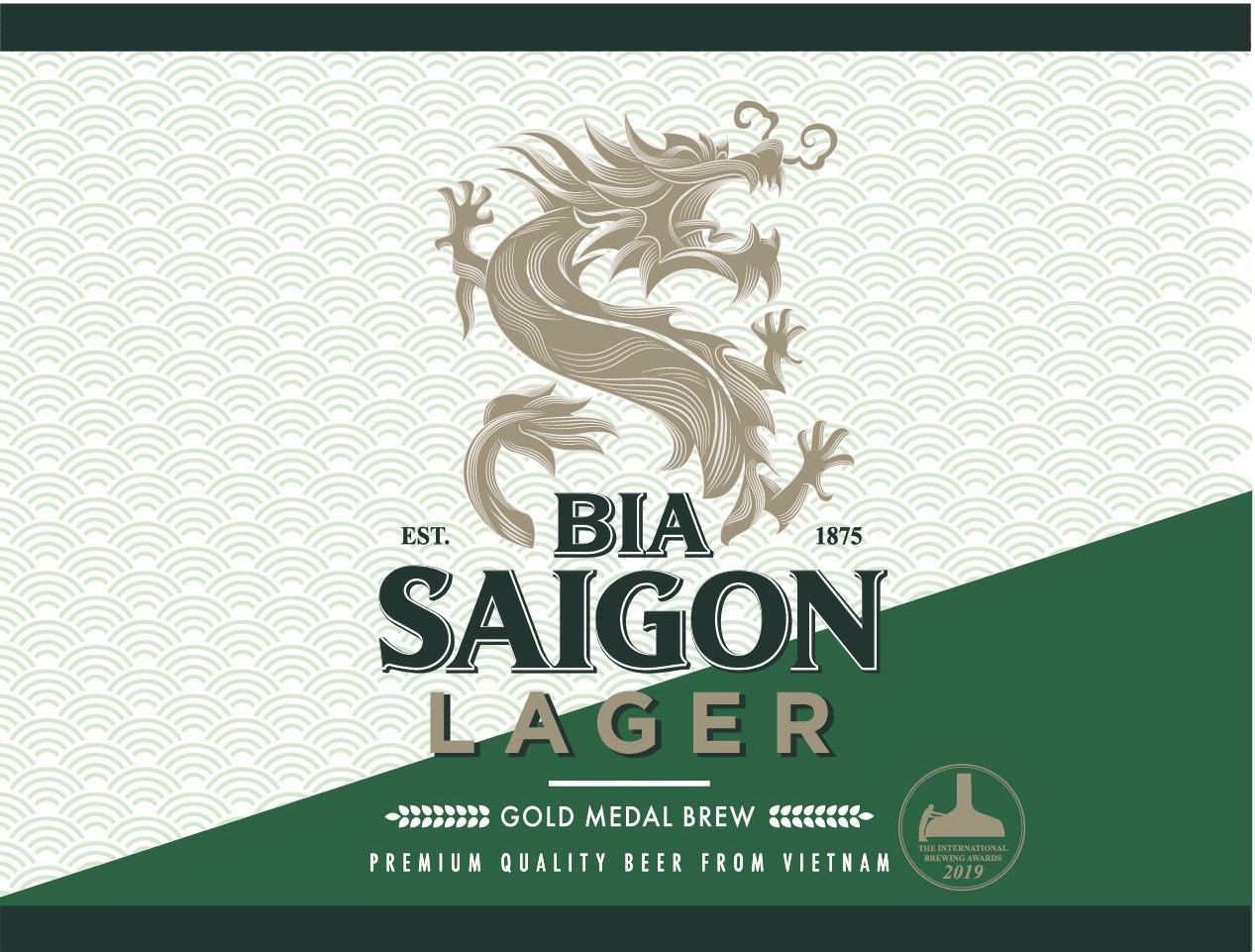  BIA SAIGON LAGER EST. 1875 GOLD MEDAL BREW PREMIUM QUALITY BEER FROM VIETNAM