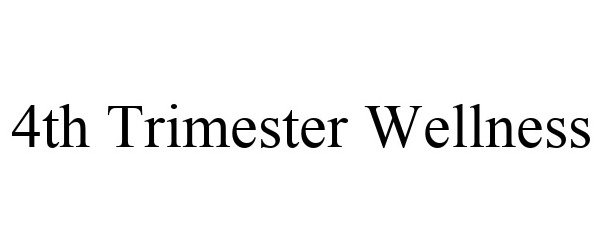 Trademark Logo 4TH TRIMESTER WELLNESS