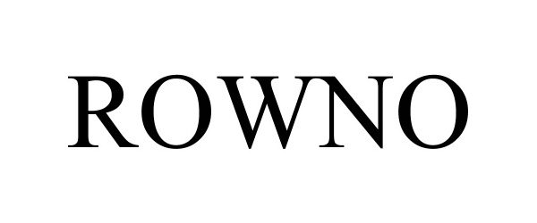 Trademark Logo ROWNO