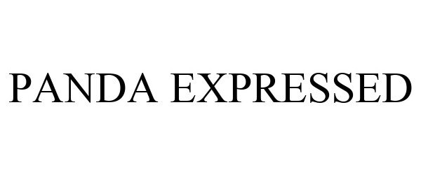 Trademark Logo PANDA EXPRESSED