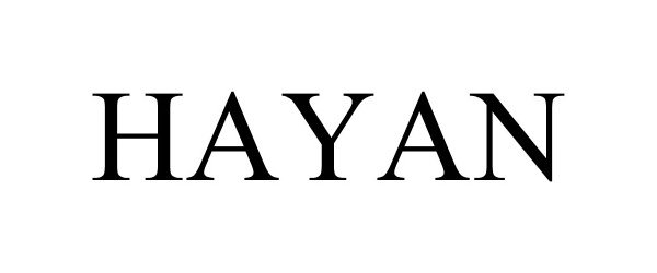 Trademark Logo HAYAN