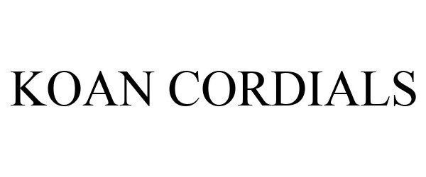 Trademark Logo KOAN CORDIALS