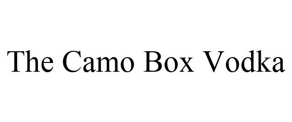 Trademark Logo THE CAMO BOX VODKA