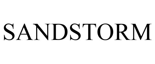 Trademark Logo SANDSTORM