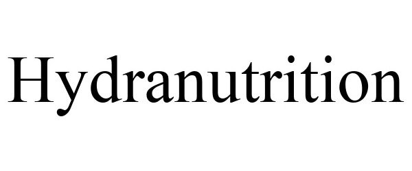 Trademark Logo HYDRANUTRITION
