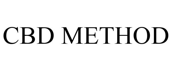 Trademark Logo CBD METHOD