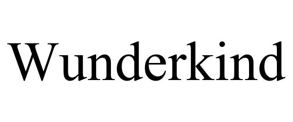 Trademark Logo WUNDERKIND