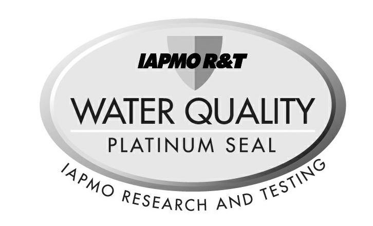  IAPMO R&amp;T WATER QUALITY PLATINUM SEAL IAPMO RESEARCH AND TESTING