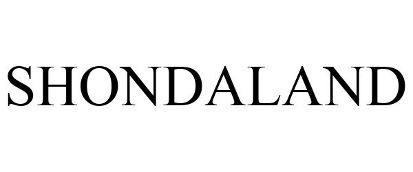 Trademark Logo SHONDALAND