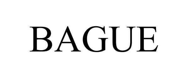 Trademark Logo BAGUE