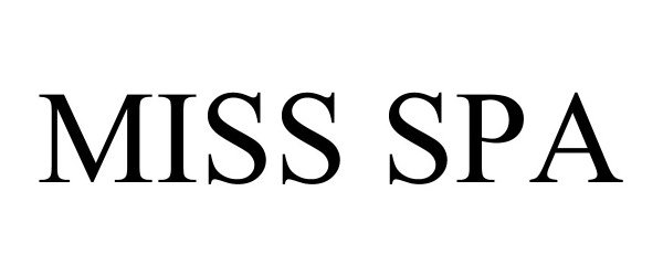 Trademark Logo MISS SPA