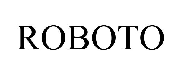  ROBOTO