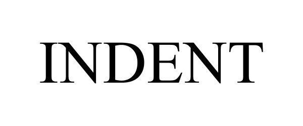 Trademark Logo INDENT