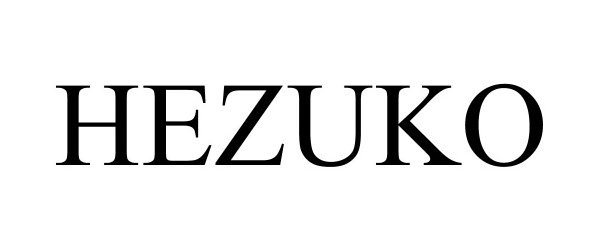 Trademark Logo HEZUKO