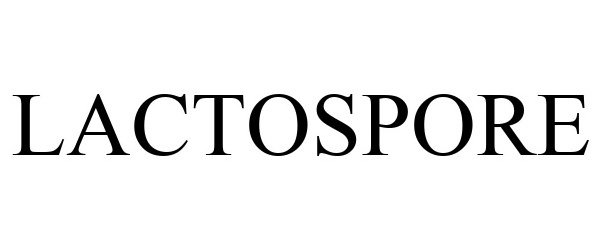 Trademark Logo LACTOSPORE