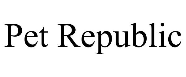 Trademark Logo PET REPUBLIC