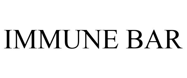 Trademark Logo IMMUNE BAR