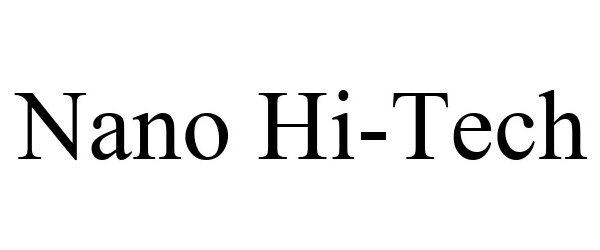 Trademark Logo NANO HI-TECH